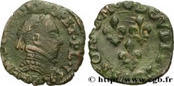 THE LEAGUE. COINAGE IN THE NAME OF HENRY III Double tournois, type de Toulouse 1593 Toulouse VF