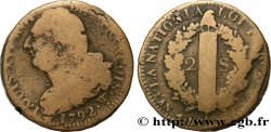 LOUIS XVI 2 sols dit  au faisceau , type FRANCOIS 1792 Arras