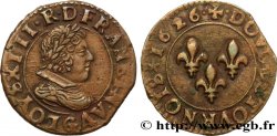 LOUIS XIII Double tournois, 3e type de Poitiers 1626 Poitiers AU