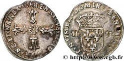 HENRY IV Quart d écu, croix feuillue de face 1596 Bordeaux XF