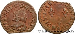 LOUIS XIII LE JUSTE Double tournois, type 8 1638 Bordeaux