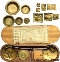 SCALE Boîte avec trébuchet et poids n.d.  AU