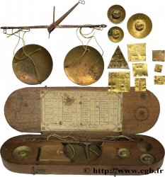 SCALE Boîte avec trébuchet et poids n.d.  XF