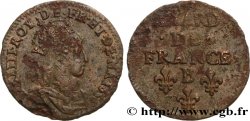 LOUIS XIV  THE SUN KING  Liard de cuivre, 2e type 1656 Pont-de-l’Arche
