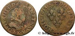 LOUIS XIII LE JUSTE Double tournois, type 1 1614 Amiens