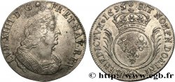 LOUIS XIV  THE SUN KING  Écu aux palmes 1695 Amiens XF/AU
