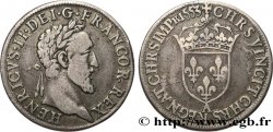 HENRY II Teston à la tête laurée, frappé au moulin 1553 Paris, Moulin des Étuves XF