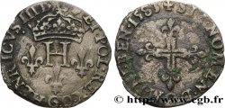 HENRY III Double sol parisis, 2e type 1583 Poitiers AU/VF