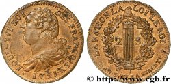 LOUIS XVI 2 sols dit  au faisceau , type FRANÇOIS 1791 Bordeaux AU