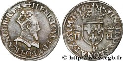 FRANCIS II. COINAGE AT THE NAME OF HENRY II Demi-teston à la tête couronnée 1560 Dijon XF