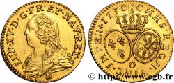 LOUIS XV DIT LE BIEN AIMÉ Louis d&nbsp;or aux écus ovales, buste habillé 1730 Riom
