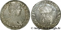 LOUIS XIV  THE SUN KING  Écu de Navarre, portrait à la mèche longue 1662 Saint-Palais VF