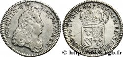 LOUIS XIV  THE SUN KING  Huitième d écu de Flandre 1686 Lille VF/XF