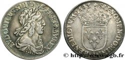 LOUIS XIII  Quart d écu d argent, 3e type, 2e poinçon de Warin 1643 Paris, Monnaie de Matignon