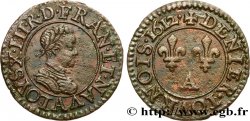 LOUIS XIII  Denier tournois, type 1 de Paris 1612 Paris AU
