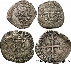 CHARLES, REGENCY - COINAGE WITH THE NAME OF CHARLES VI Lot de 2 x gros dit  florette  n.d. Atelier divers