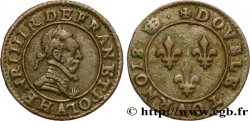 LIGUE. COINAGE AT THE NAME OF HENRY III Double tournois, 1er type de Paris n.d. Paris, Moulin des Étuves SS