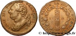 LOUIS XVI (MONARQUE CONSTITUTIONNEL)  12 deniers dit &nbsp;au faisceau&nbsp;, type FRANÇAIS 1792 Strasbourg TTB+/SUP