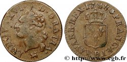 LOUIS XVI Liard dit “à l écu” 1788 Rouen TTB