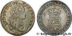 LOUIS XV  THE WELL-BELOVED  Dixième d écu dit  de France-Navarre  1718 Strasbourg XF