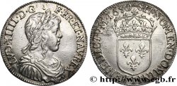 LOUIS XIV LE GRAND OU LE ROI SOLEIL Demi-écu, portrait à la mèche longue 1650 Limoges