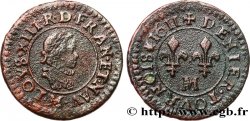 LOUIS XIII  Denier tournois 1611 Toulouse SS
