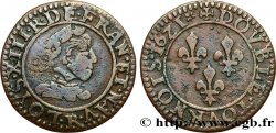 LOUIS XIII LE JUSTE Double tournois, type 3 1621 Saint-André de Villeneuve-lès-Avignon