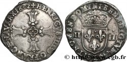 HENRI IV LE GRAND Quart d écu, croix feuillue de face 1602 Bayonne