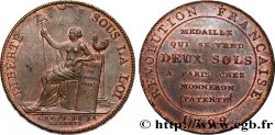 CONFIANCE (MONNAIES DE...) Monneron de 2 sols à la Liberté 1792 Birmingham, Soho