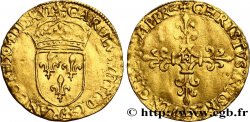 CHARLES IX Écu d or au soleil, 1er type 1566 La Rochelle