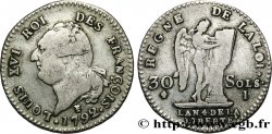 LOUIS XVI (MONARQUE CONSTITUTIONNEL)  30 sols dit  au génie , type FRANÇOIS 1792 Limoges