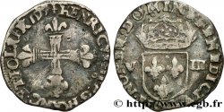 HENRI IV LE GRAND Huitième d écu, croix feuillue de face 1599 Rennes