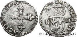HENRY III Quart d écu, croix de face 1582 Rennes