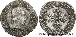 HENRI III Demi-franc au col plat 1588 Poitiers TTB/TTB+
