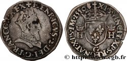 HENRY II Demi-teston à la tête couronnée 1550 Poitiers