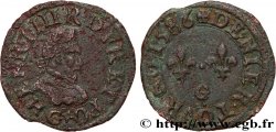 HENRY III Denier tournois, type de Poitiers 1586 Poitiers VF/XF