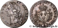 LOUIS XV DIT LE BIEN AIMÉ Écu aux branches d’olivier, tête ceinte d’un bandeau 1770 Strasbourg TTB/TTB+