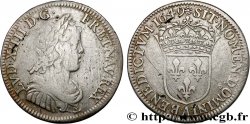 LOUIS XIV LE GRAND OU LE ROI SOLEIL Quart d&nbsp;écu, portait à la mèche longue 1649 Paris TB+