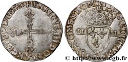 HENRY III Quart d écu, croix de face 1582 Saint-Lô