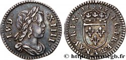 LOUIS XIV LE GRAND OU LE ROI SOLEIL Quarante-huitième d’écu à la mèche courte 1644 Paris SUP