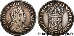 LOUIS XIII LE JUSTE Douzième d écu, 3e type, 2e poinçon de Warin 1642 Paris, Monnaie de Matignon