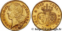 LOUIS XV DIT LE BIEN AIMÉ Double louis d’or aux écus ovales, tête ceinte d’un bandeau 1759 Strasbourg