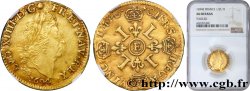 LOUIS XIV LE GRAND OU LE ROI SOLEIL Demi-louis d or aux quatre L 1694 Tours TTB