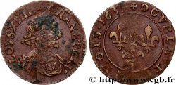 LOUIS XIII LE JUSTE Double tournois au grand buste viril drapé 1639 Ateliers de l’axe Loire-Rhône