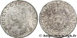 LOUIS XV DIT LE BIEN AIMÉ Écu aux branches d&nbsp;olivier, buste habillé 1726 Nantes TTB