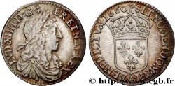 LOUIS XIV LE GRAND OU LE ROI SOLEIL Douzième d écu, portrait apollinien 1660 Paris TTB