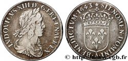 LOUIS XIII  Quart d écu, buste drapé et cuirassé (2e buste de Jean Warin) 1643 Paris, Monnaie de Matignon BB