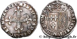 HENRI IV LE GRAND Quart d&nbsp;écu de Navarre 1601 Saint-Palais TTB