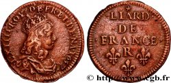 LOUIS XIV LE GRAND OU LE ROI SOLEIL Liard de cuivre, 2e type 1655 Nîmes
