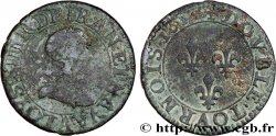 LOUIS XIII  Double tournois, type 1 1615 Paris, Moulin du Louvre